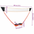 Set za badminton s 2 reketa, mrežom i pohranom 292x30x152 cm