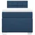 vidaXL Box spring postelja z vzmetnico modra 90x200 cm blago