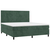 VIDAXL Box spring postelja z vzmetnico temno zelena 180x200 cm žamet