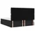 Otomanski krevet s madracem crni 160x200cm od tkanine