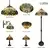 Brilagi - Tiffany vitražna podna lampa LUISA 2xE27/60W/230V