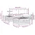 4 pcs Set vanjskih sofa Bijela