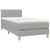 Vidaxl Box spring postelja z vzmetnico LED svetlo siva 90x200 cm blago