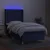 Vidaxl Box spring postelja z vzmetnico LED modra 100x200 cm blago