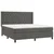 Vidaxl Box spring postelja z vzmetnico temno siva 160x200 cm žamet
