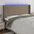 Vidaxl LED posteljno vzglavje taupe 163x16x118/128 cm blago