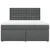 vidaXL Box spring postelja z vzmetnico temno siva 180x200 cm blago