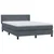 VIDAXL boxspring postelja z vzmetnico, žamet, temno siva, 160×210 cm