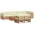Set vanjskih sofa 9 kom. Prirodna i krem