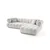 Atelier del Sofa Ugaona garnitura na razvlačenje Petra Right, 280 x 170 x 90 cm, Bela