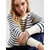 Lollys Laundry Pulover temno modra/bela