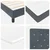 Vidaxl LED Box Spring Postelja z LED Temno siva 90 x 190 cm Žamet