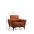Atelier del Sofa Fotelja Hamlet Bronzana