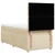 Vidaxl Box spring postelja z vzmetnico krem 80x200 cm blago