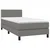 Vidaxl Box spring postelja z vzmetnico temno siva 90x190 cm blago