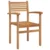 Stolica 4 pcs Smeđa 56 x 55 x 90.5 cm Čvrsto teak drvo