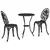 Vidaxl Vrtnik Bistro Set 3 szt. Črna Aluminij