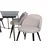 Venture Design Jedilna miza in stol Petra 75x190x90 cm črna bež