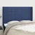 Vidaxl Vzglavje z ušesi modro 147x16x118/128 cm blago
