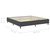 Den Posteljni okvir boxspring sivo blago 200x200 cm