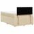 VIDAXL Box spring postelja z vzmetnico krem 120x200 cm blago