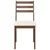 Vidaxl Jedilni stoli z blazinami 2 kosa Brown Solid Wood Rubber