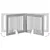 Vrata za pse s postoljem 2 pcs Siva sonoma 100 x 80 cm