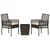 Vidaxl Vrtnik Bistro Set 3 szt. Rjava poli ratan