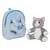 RUKSAK MINI S ODVOJIVIM PLIŠANCEM SILVER CAT PERLETTI 13907