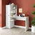 Hanah Home 2129 radni sto s policom 143,2 × 143,2 × 50 cm, bela