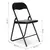ModernHome Set od 6 sklopivih stolica Eco-leather, Crni