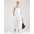 TOMMY HILFIGER Poletna obleka Self- Strap Smock Midi bela