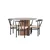 Venture Design Jedilna garnitura Olivia miza in stoli Alfons miza 110x75 cm rjava