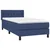 vidaXL vidaXL Box spring postelja z vzmetnico modra 100x200 cm blago, (20726208)