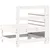 Vrtna sofa s naslonom za ruke bijela 69x62x70,5 cm od borovine