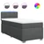 vidaXL Box spring postelja z vzmetnico temno siva 90x200 cm blago