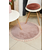 ARTEMIS Okrugli tepih 80x80, Krzneni, Roze