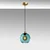 Opviq Luster Benek-20-14312, 20x20x120, IP20, Zlatno-plave boje