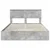 Krevet s od storage s uzglavljem Betonski sivi 150 x 200 cm