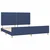 Vidaxl Posteljni okvir brez vzmetnice moder 200x200 cm blago