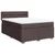 Vidaxl Box spring postelja z vzmetnico temno rjava 140x200 cm blago