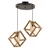 Opviq Luster Cube Double G Glass, Braon