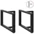 Noge za klub stolić T-oblika 2 kom Crne 70x25x(42-43) cm Čelik