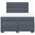 Vidaxl Box spring postelja z vzmetnico temno siva 160x200 cm žamet