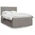Vidaxl Box spring postelja z vzmetnico taupe 140x200 cm blago