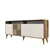 Hanah Home Set trpezarijski sto i komoda Milan 525, 2 komada, Orah-krem