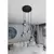 Luster na sajli COSMO 4xE14/10W/230V prečnik 40 cm crna/siva