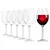 Set of 6 red wine glasses, made from crystalline glass, 360 ml, ELITE