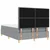 Vidaxl LED Box Spring Postelja Svetlo siva 140 x 190 cm blago