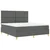 vidaXL LED Box Spring Postelja Temno siva 180 x 200 cm blago